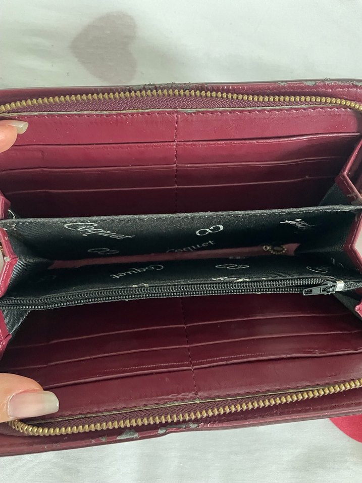 Klasik Bordo Rugan Kadın Cüzdan - Görsel 2