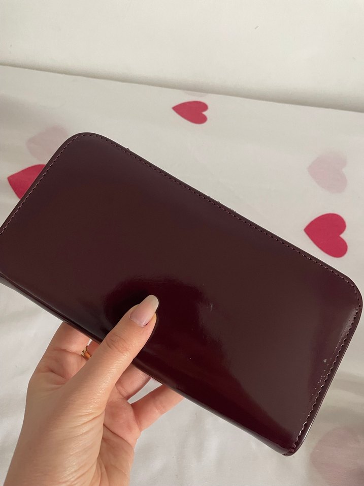 Klasik Bordo Rugan Kadın Cüzdan - Görsel 3
