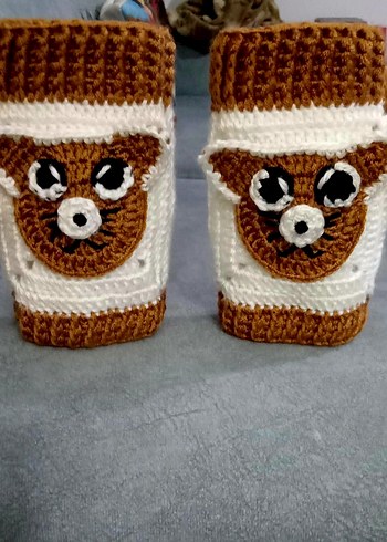 Örgü parmaksız eldiven - Görsel 3