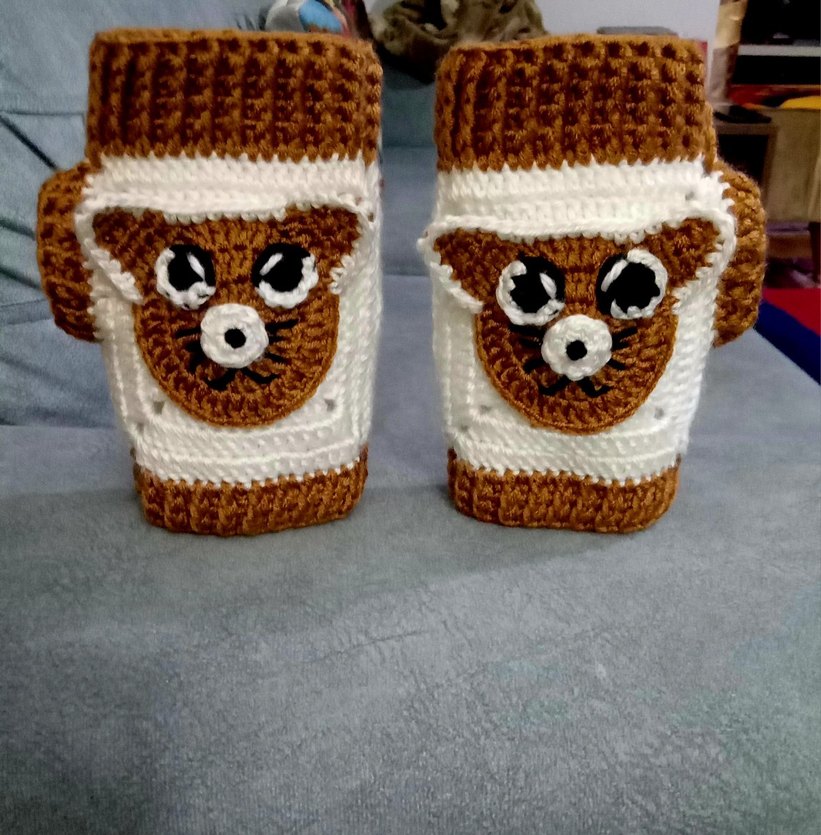 Örgü parmaksız eldiven - Görsel 3