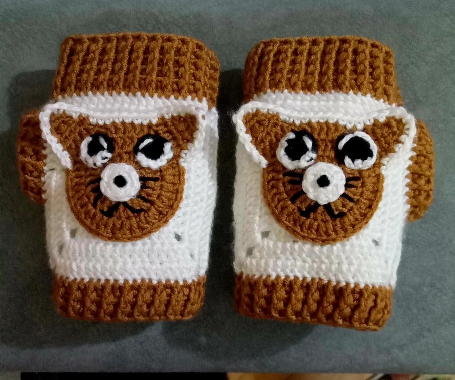 Örgü parmaksız eldiven - Görsel 2