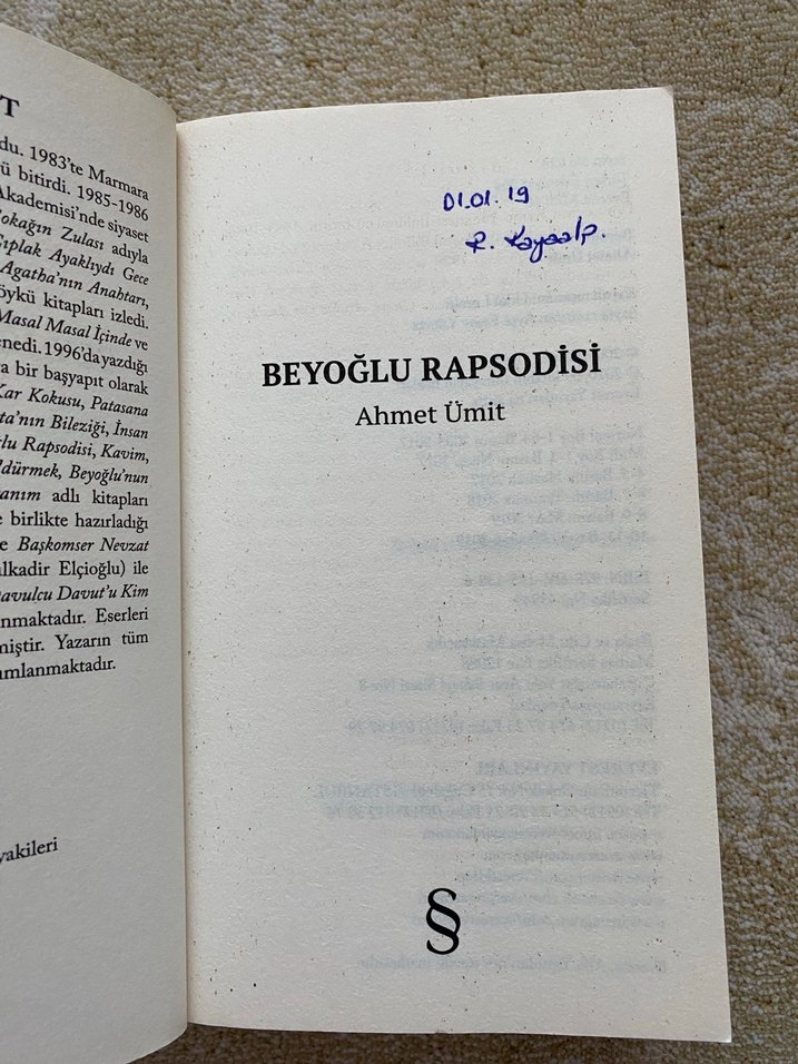 Ahmet Ümit - Beyoğlu Rapsodisi Roman - Görsel 2