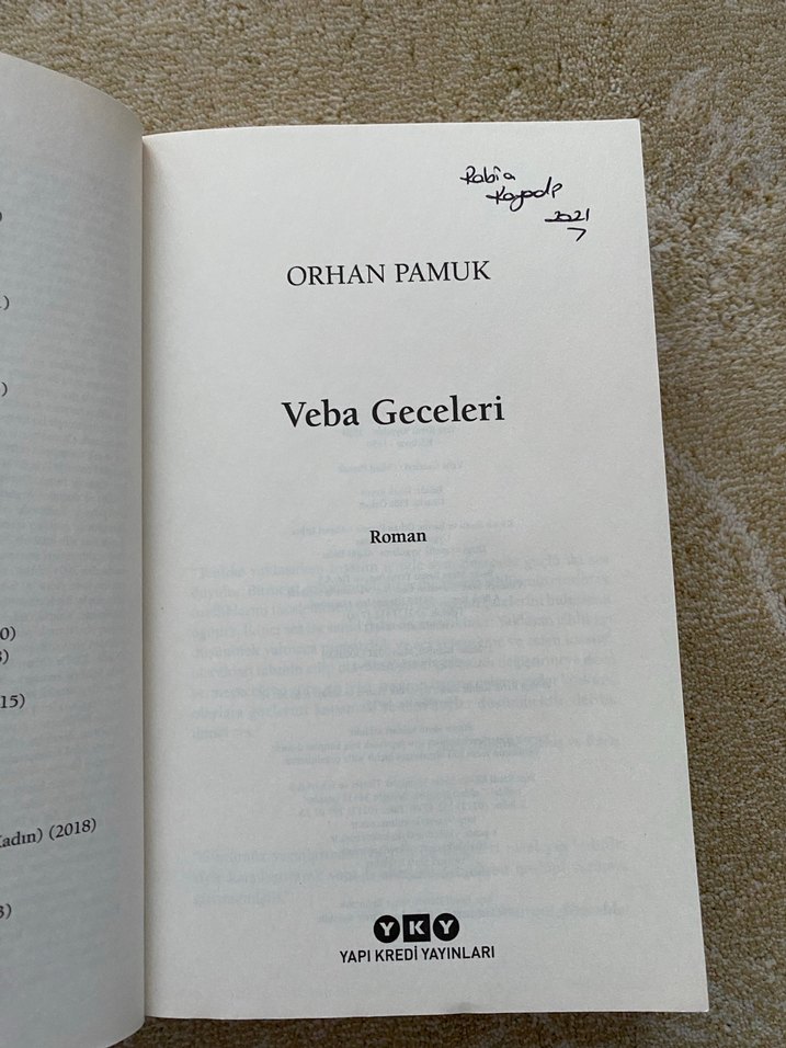 Orhan Pamuk - Veba Geceleri Romanı - Görsel 2