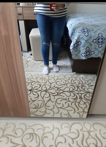 Addax skinny mavi ve siyah jean
