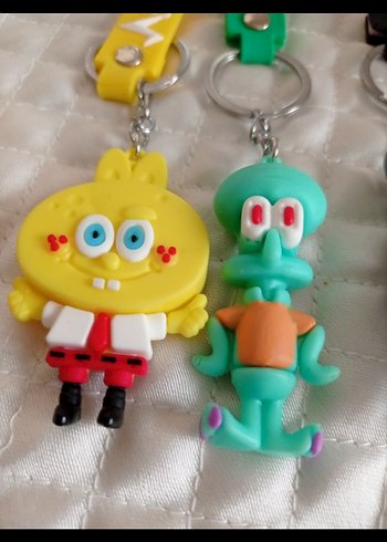 Renkli Elastik Pop Kültür Kadın Anahtarlık Seti - Görsel 6