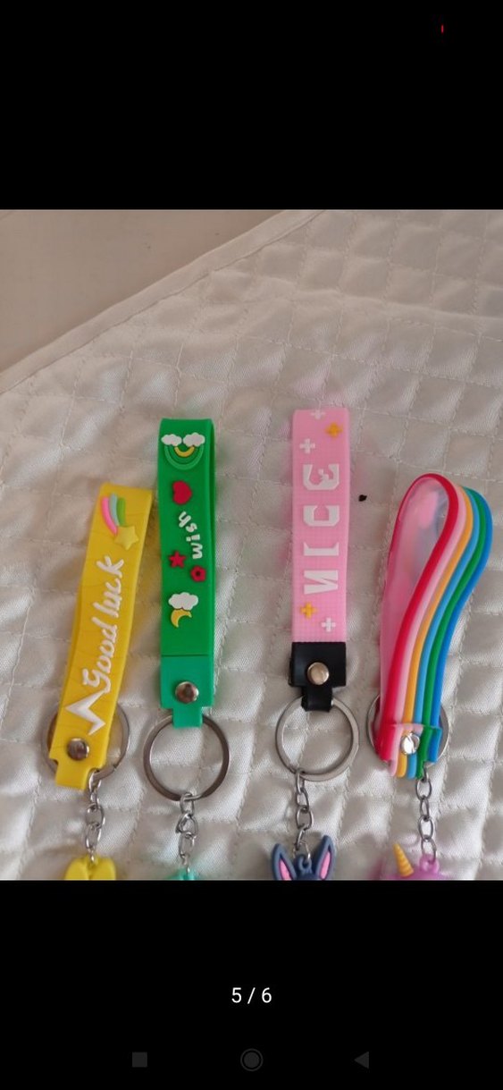 Renkli Elastik Pop Kültür Kadın Anahtarlık Seti - Görsel 4