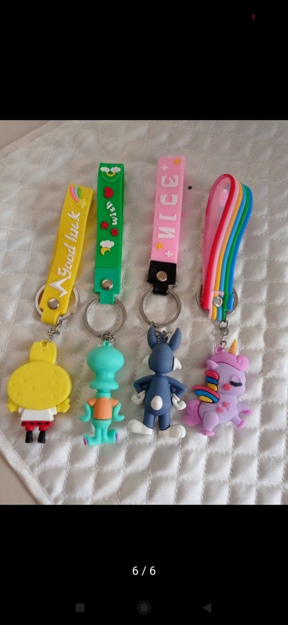 Renkli Elastik Pop Kültür Kadın Anahtarlık Seti - Görsel 3