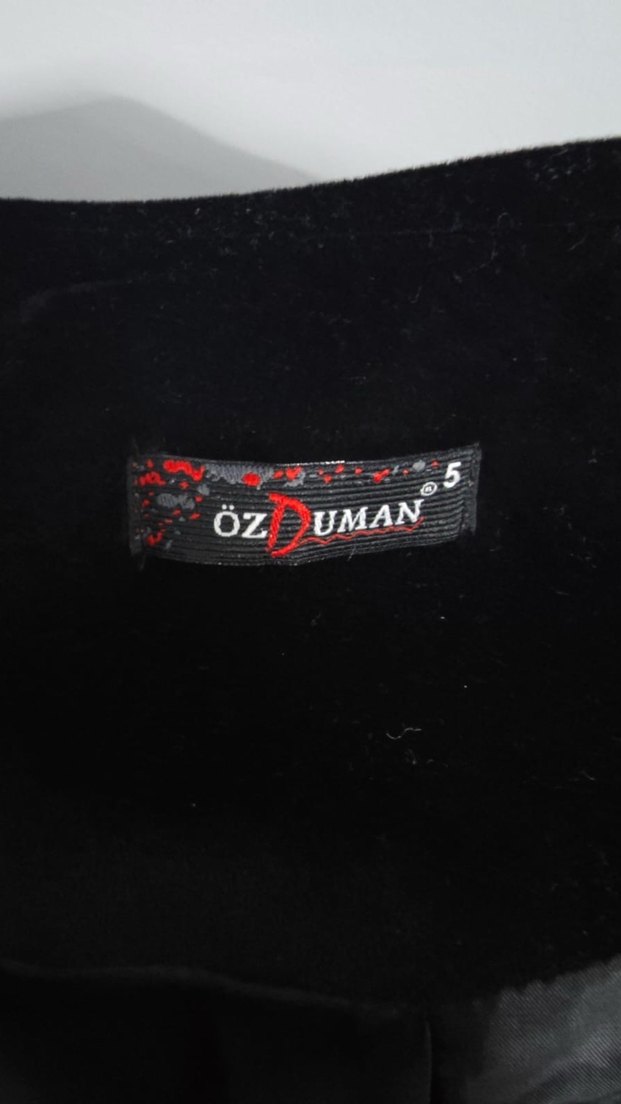 Uzun Siyah Kadın Kaban - Gotik Stil - Görsel 3