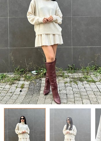 Siyah Deri Mini Etek - Görsel 3