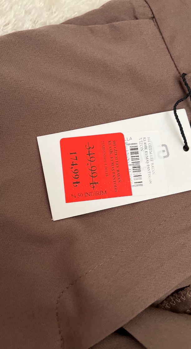 Kadın Kahverengi Ofis Kumaş Pantolon - Görsel 4