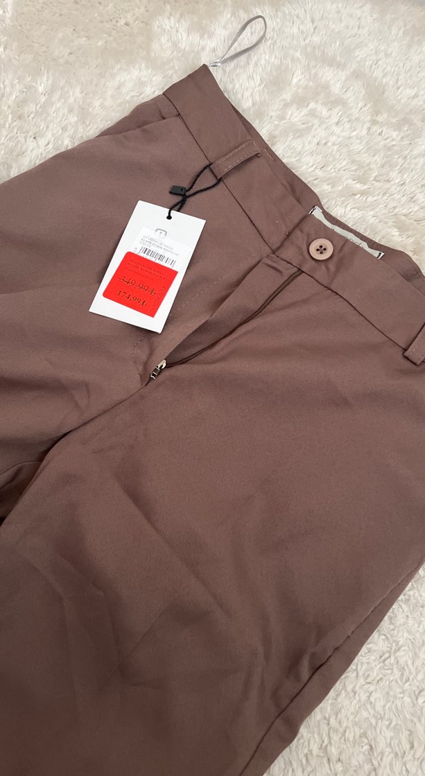 Kadın Kahverengi Ofis Kumaş Pantolon - Görsel 2