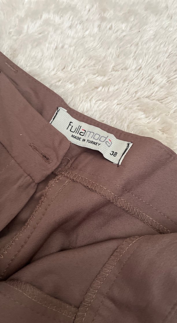 Kadın Kahverengi Ofis Kumaş Pantolon - Görsel 3