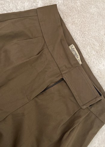 Kahverengi Midi Kumaş Kadın Pantolon - Görsel 3