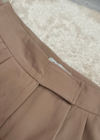 Bej Kadın Midi Kumaş Pantolon - Görsel 3