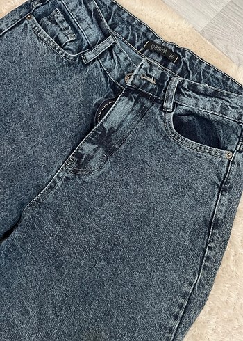 Kadın Gri Denim Midi Boy Regular Fit Jean - Görsel 3