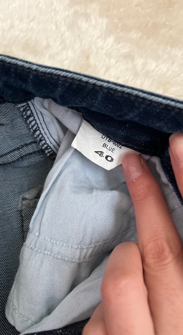 Kürklü Lacivert Normal Kesim Kadın Denim Pantolon - Görsel 3