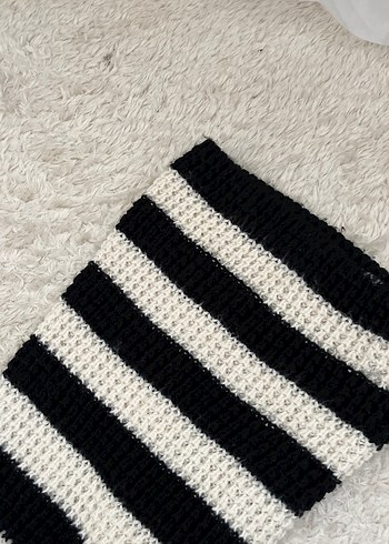 Çizgili Örgü Kadın Triko - Görsel 4
