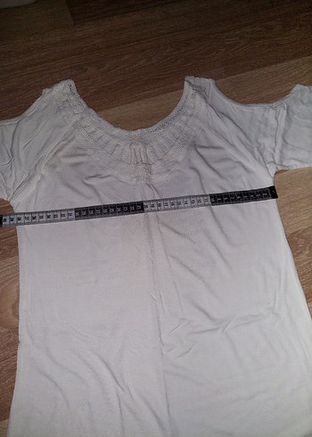 beyaz işlemeli kadın bluz - Görsel 4