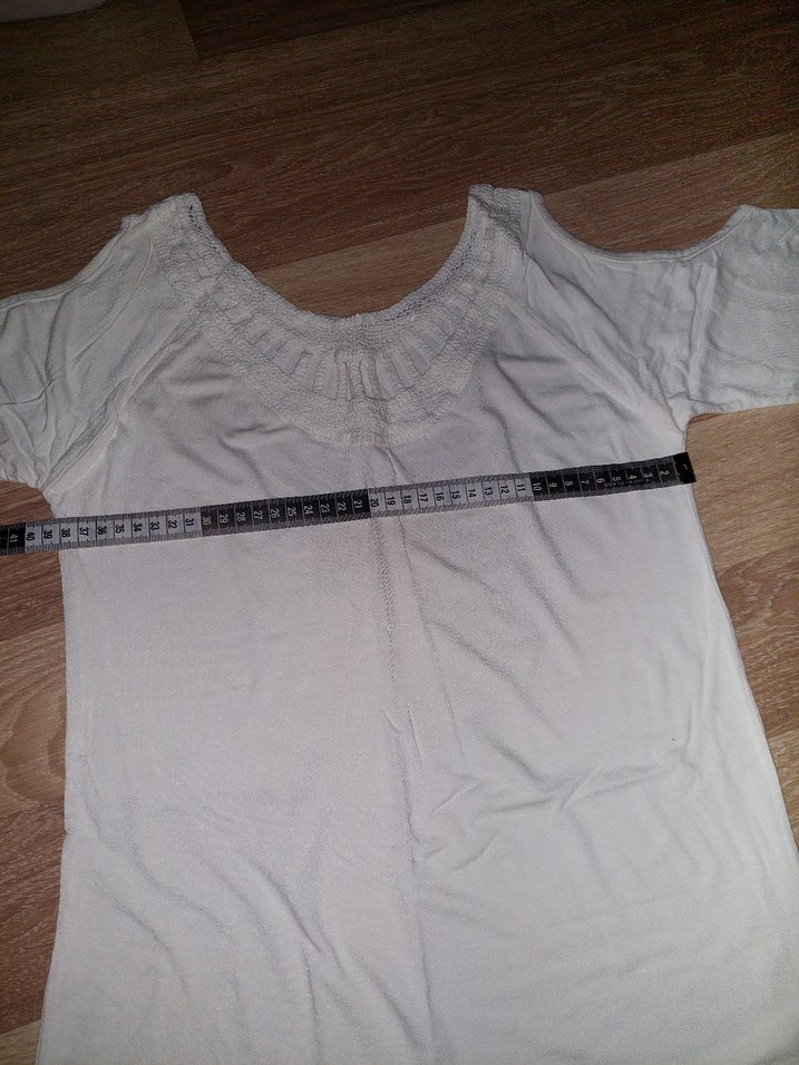 beyaz işlemeli kadın bluz - Görsel 4