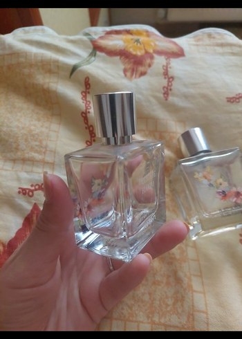 çiçek desenli boş parfüm şişesi - Görsel 2