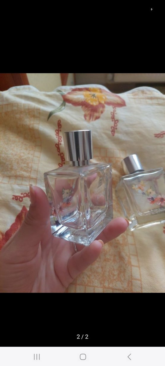 çiçek desenli boş parfüm şişesi - Görsel 2