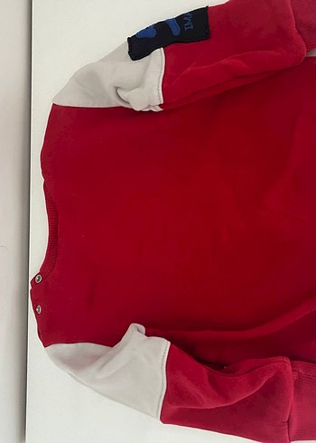 Erkek Çocuk Kırmızı Baskılı Sweatshirt - Görsel 2