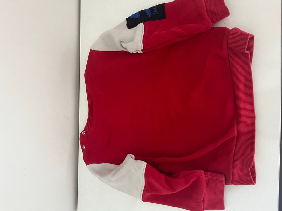 Erkek Çocuk Kırmızı Baskılı Sweatshirt - Görsel 2