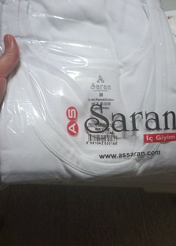 Beyaz Baskılı Erkek Atlet Mini Kesim