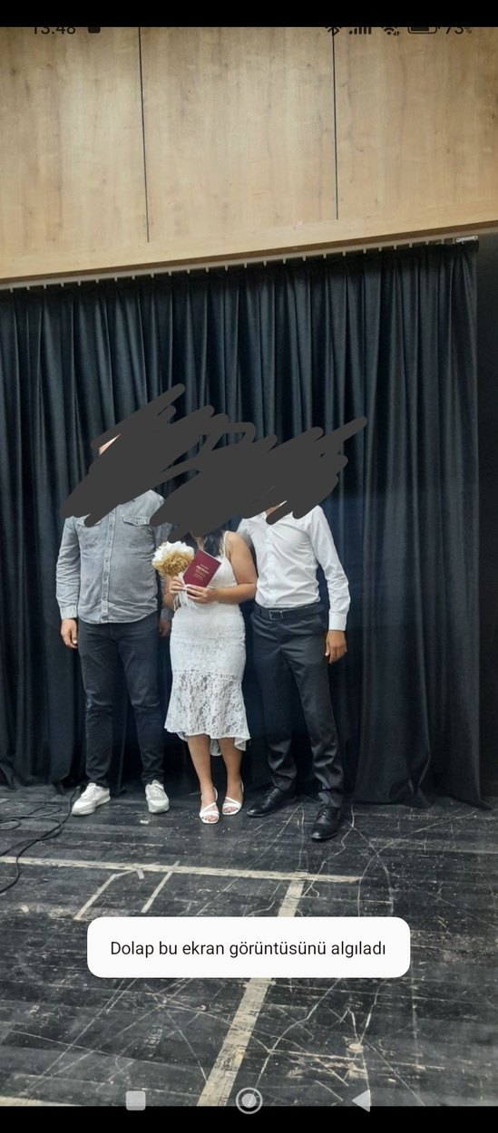 Dantel İşlemeli Beyaz Uzun Abiye nikah Elbisesi - Görsel 3