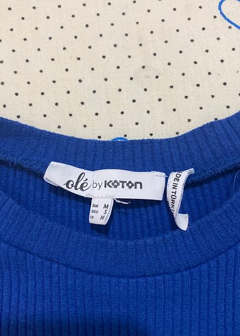 Kadın Lacivert Pamuklu Bisiklet Yaka blu - Görsel 3