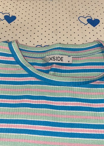 Mavi Çizgili Kısa Kollu Tişört - Görsel 2