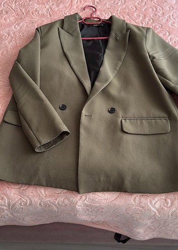 42 Beden Düğmeli Siyah Kadın Blazer Ceket