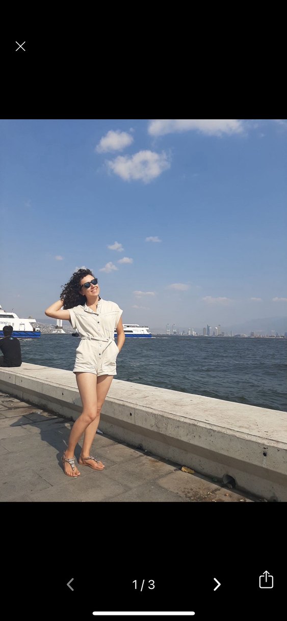 Sırt Detaylı Kısa Jean Tulum - Görsel 2