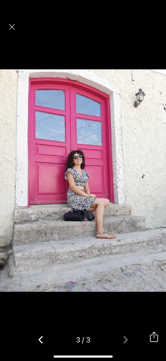 Mavi Bohem Mini Denim Elbise - Görsel 2