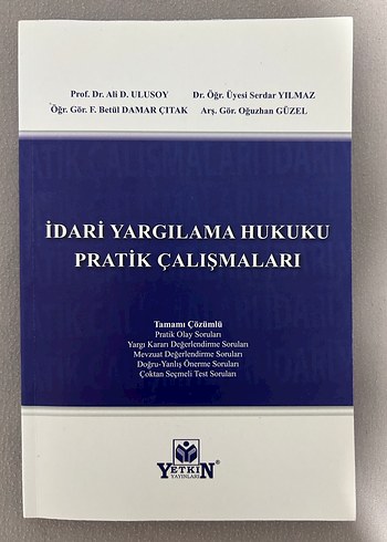İdari Yargılama Hukuku Pratik Çalışmaları Kitabı