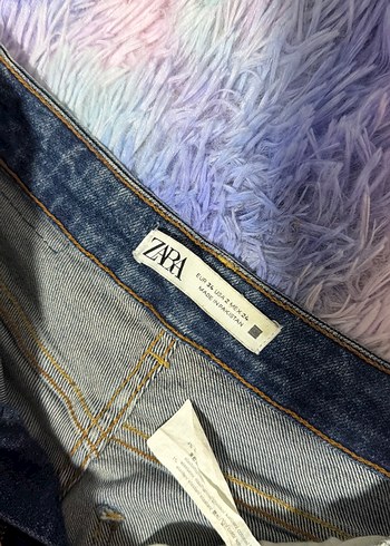 Zara Kadın Mavi Denim Midi Boy Jean Pantolon - Görsel 2