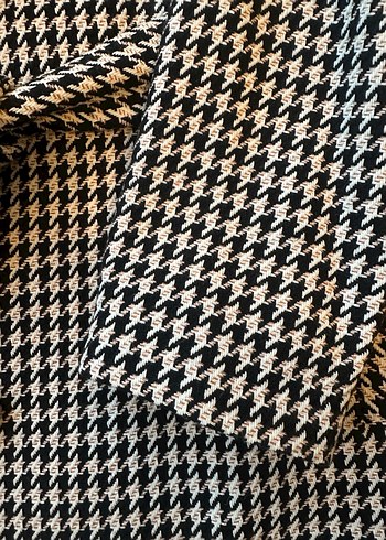 Kazayağı Desenli Manto Ceket Boyu Uzun - Görsel 2