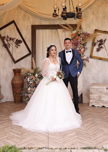38 Beden yeni model Helen gelinlik bedeni arkadan ayarlanabilir