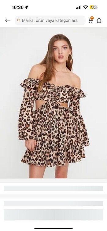Trendyolxsagaza leopar elbise