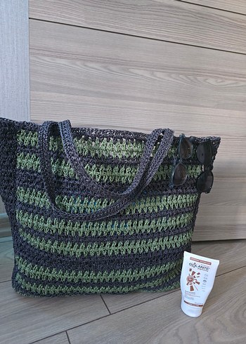 el örgüsü plaj çantası - Görsel 5