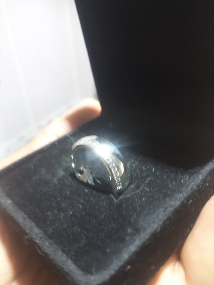 RODYUM KAPLAMALI GÜMÜŞ YÜZÜK. İSVEÇ KRALİYET MÜCEVHER FABRİKASI - Görsel 3