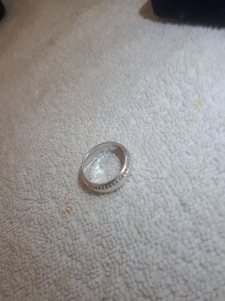 RODYUM KAPLAMALI GÜMÜŞ YÜZÜK. İSVEÇ KRALİYET MÜCEVHER FABRİKASI - Görsel 5