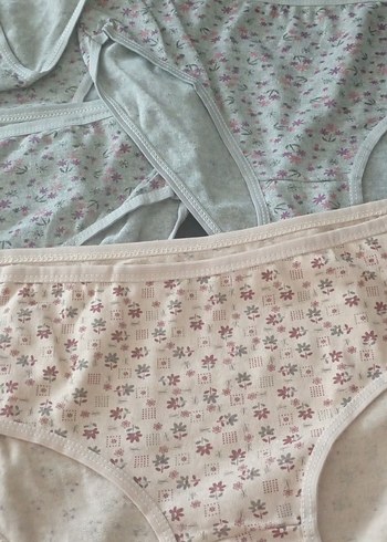 Bohem Tarzda Pastel Renkli Kadın Külot Seti - Görsel 2