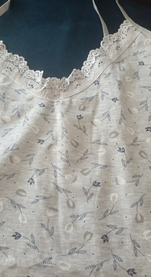 Gri Desenli Hamile ve Emzirme Geceliği - Görsel 2