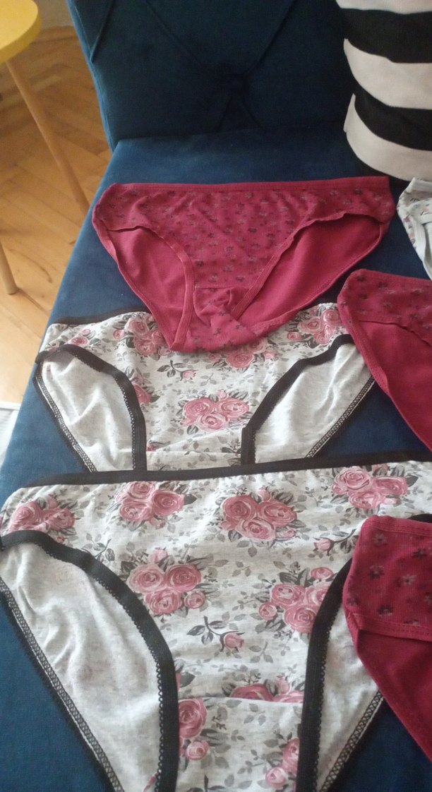 Pembe Gül Desenli Bohem Vintage Kadın Külot - Görsel 2