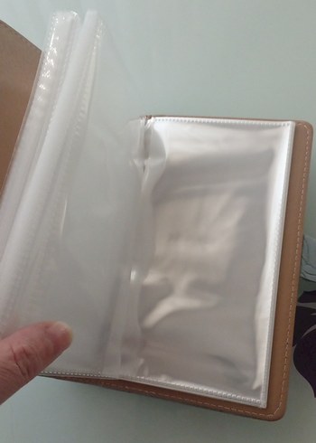 Gri Deri Kadın Cüzdanı Tokalı Desenli - Görsel 3