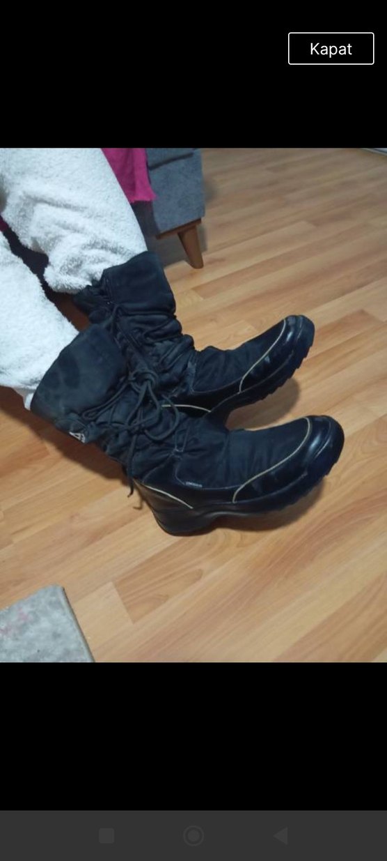 Erkek Siyah Kemerli Kayak Botu - Görsel 5