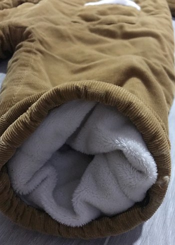 Kahverengi Kürklü Bebek Kayak Tulumu - Görsel 4