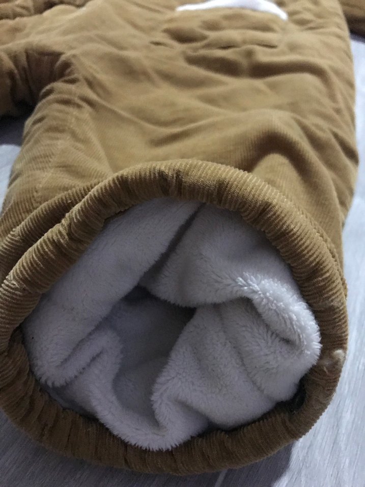Kahverengi Kürklü Bebek Kayak Tulumu - Görsel 4