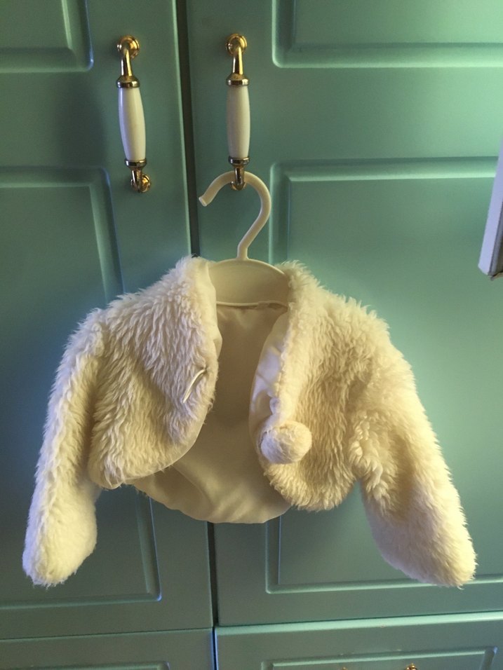 Kız Çocuk Beyaz Peluş Bolero - Görsel 2